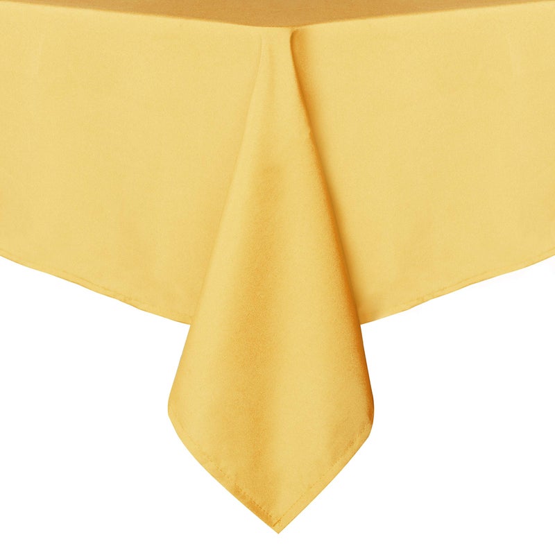 sancua Rectangle Tablecloth - 60 x 102 Inch - Stain and Wrinkle Resistant Washable Polyester Table Cloth, Decorative Fabric Table Cover for Dining Tables, Buffet Parties and Camping, Yellow - Image 1